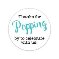 36ct, Thanks for Popping by Stickers, Thanks for Celebrating with Us Stickers (#381-C-AQ)