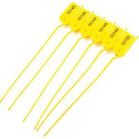 Plastic Security Tear Off Seal Anti Tamper Pull Tight Cable Ties Container Tag Pack of 200, Yellow