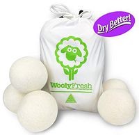 Wooly Fresh Wool Dryer Balls, 6 Pack XL Premium 100% Wool Dryer Balls, Handmade in Nepal, Long-Lasting Organic Fabric Softener & Static Reducer, Dry Better.
