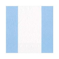 Caspari Bandol Stripe Paper Luncheon Napkins in Light Blue, Pack of 20