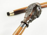 Royalexports Vintage Designer Wooden Walking Cane Walking Stick ~ Brass joker Style