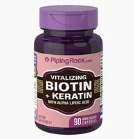 Biotin 5,000 mcg (5 mg) Plus Keratin 90 Capsules