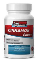 Sport Supplements Cinnamon Extract 250mg Healthy Glucose Levels Bloodstream Natural (1 Bottle 60 Capsules)