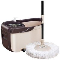 Broom and Dustpan With Long Handle Telescopic Upri Rotating mop - stainless steel lazy mop, household absorbent mop