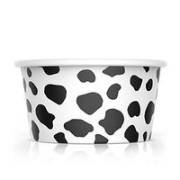 6 oz Paper Ice Cream Cups - 1,000 / Case (Cow Print)