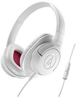 Audio-Technica ATH-AX1iSWH SonicFuel Over-Ear Headphones for Smartphones, White