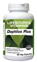 LifeSource Vitamins Dophilus Plus Probiotics - 60 Vcaps - 8 Strains - 4 Billion Potency - Enteric Coated - Free Priority Shipping