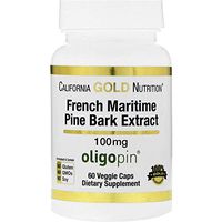 California Gold Nutrition French Maritime Pine Bark Extract, Oligopin, Antioxidant Polyphenol, 100 mg, 60 Veggie Caps
