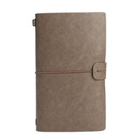 WIN Leather Cover Notebooks, Vintage Refillable Traveler's Notebook Diary Notepad (Brown)