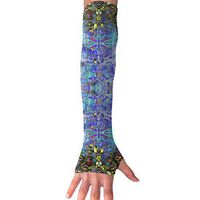 YanHill Cooling Arm Sports Arm Sleeves Kaleidoscope Art UV Sun Protection Arm Sleeves with Thumb Holes for Basketball, Football, Baseball, Cycling, Volleyball, Or Other Activities