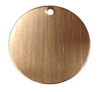 RMP Stamping Blanks, 1 Inch Round with Hole, 16 Oz. Copper 0.022 Inch (24 Ga.) - 10 Pack