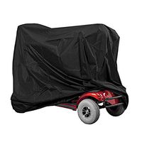 Mobility Scooter Cover,190x71x117CM Professional Oxford Anti Dust Waterproof Rain Sun Protection Storage Cover Eldly Wheelchair Indoor Outdoor Protection(Black)