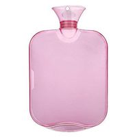 GUAngqi Simple Mini Hand Warm Water Bottle Water Injection Explosion-Proof Hot Water Bottles Winter Gift Portable Transparent Hand Warmer Water Bag,Pink,PVC