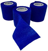 AllaQuix Self-Stick Cohesive Wrap (3-Pack) Self-Adherent Pressure Bandage (Latex-Free and Sterile) Large Rolls (15 feet long and 2 inches wide)