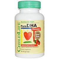 ChildLife, Pure DHA Chewable, Natural Berry Flavor, 5Pack (90 Soft Gel Caps Each) Dvvle