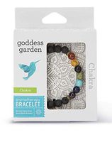Goddess Garden - Chakra Aromatherapy Bracelet - On-The-Go Essential Oil Diffuser Jewelry, Genuine Stones, Natural Beads, Balancing Lava Rock and Multi-Colored Rainbow Chakra Stones for Men and Women