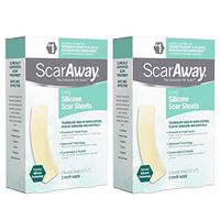 ScarAway Professional Grade Silicone Scar Sheets 6 EA, Pack of 2