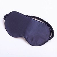 Ethereal Lomoer 100% Natural Silk Sleep Mask & Blindfold with Elastic Strap, Super-Smooth for Nap, Travel, Full Night Sleep (Navy Blue-2)