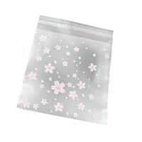 Cherry Blossoms Packaging Bag Translucent Cellophane Cookie Sweet 77+3cm