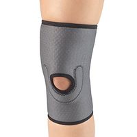 Champion Knee Brace, Patella Stabilizer Pad, Lightweigth Support, Airmesh Fabric, Grey, Medium