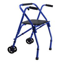 Walker with Non-Slip mat - Lightweight Medical Walking Frame with Seat and Wheels - for Mobility & Transport Aid – Ideal for Elderly & Handicap