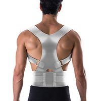 MEDCorrect Back Brace Posture Corrector for Women & Men | Fully Adjustable Posture Brace | Back Straightener Posture Corrector Relieves Upper Back & Shoulder Pain (White, L (35" - 39" Waist))