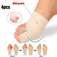 4Pcs Bunion Corrector Big Toe Straightener Silica Gel Toe Separator Suitable for Hallux Valgus Overlapping Toe Bunion Pain Relief,L