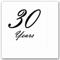 30 Years Classy Black Luncheon Napkin (16 CT) by Partypro