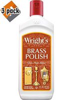 Wright's Brass and Copper Polish and Cleaner - 8 Ounce - Gently Cleans and Removes Tarnish Without Scratching - 3 Pack