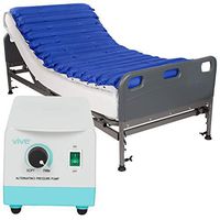 Vive Alternating Pressure Mattress 5" - Air Topper Pad for Bed Sore, Ulcer Prevention, Bedridden Treatment - Inflatable, Quiet Alternative Cover - Fits Hospital Bed - Includes Electric Pump System