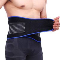 Luwint Lumbar Lower Back Brace Support - Adjustable Elastic Waist Band with Metal Plate Straps for Waist Back Pain Relief Workout Fitness Exercise Drive Postpartum Recovery Sciatic Pain