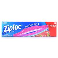 Ziploc Storage Bags, for Food, Sandwich, Organization and More, Smart Zipper Plus Seal, Gallon, 19 Count