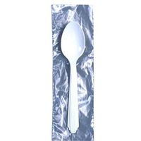 Imports Medium Weight Wrapped Cutlery Teaspoon White, Plastic | 1000/Case