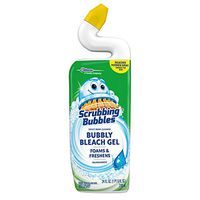 Scrubbing Bubbles Bubbly Bleach Gel Toilet Bowl Cleaner, Extended Neck to ensure Freshness, Rainshower Scent, 24 oz