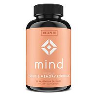 Mind Brain Supplement - Natural Formula to Boost Focus & Memory with Lion's Mane, Ginkgo Biloba, and L-Theanine for Long Term Brain Support - 60 Veg Capsules