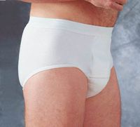 Complete Medical BH00L HealthDri Mens Heavy Cotton Brief - Large