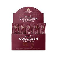 Ancient Nutrition Multi Collagen Protein Powder Stick Packs, Pure, Formulated by Dr. Josh Axe, Supplement Supports Hair, Skin, Nails, Joints and Gut Health, 5 Types of Food Sourced Collagen, 40 Count