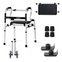 Outdoor Sports Walker, Elderly Walker, Lightweight Aluminum Frame Walker, Easy Folding Walker for Bathroom, Travel