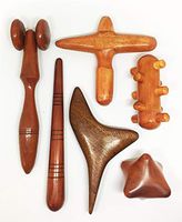 Pack 6 Wing, Cube, Finger, Roller, Foot Stick, X-Shape Wooden Massage Tool for Hand Back Neck Shoulder Body Reflexology Muscle Trigger Point Self Relief Manual Thailand