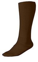 Grandeur Hosiery Women's Ladies Diabetic Non-Binding Comfort Top Over-The-Calf Cotton Crew Socks 3-Pack Brown 9-11