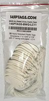 145P Tags (Bag of 25) White 94V0 Rated- "GENERIC BURNDY Style 145PTAG" for Telecom & OEM Market with 11" Lacing cord Pigtail, White (Pack of 25)