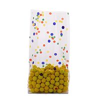 Polka Dots Cello Bags 4" X 2 1/2" X 9 1/2" Halloween - 1.2 mil Thick