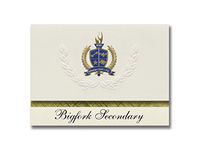 Signature Announcements Bigfork Secondary (Bigfork, MN) Graduation Announcements, Presidential style, Elite package of 25 with Gold & Blue Metallic Foil seal