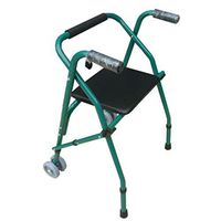 Walker Adjustable Height Drive Medical Walking Aids with Wheels and Sitting Board for Elderly Seniors, Handicap, Disabled