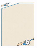 Tan Baseball Stationery Printer Paper 26 Sheets