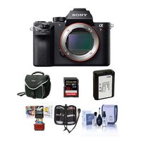 Sony a7R II Alpha Full Frame Mirrorless Digital Camera Body - Bundle with Camera Bag, 32GB Class 10 U3 SDHC Card, Spare Battery, Cleaning Kit, Memory Wallet, Mac Software Package