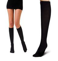 Noppor Knee High Miracle Elastic Socks Anti-fatigue Compression Stockings for Slimming Legs Energize Tired,achy Legs&feet (XL)