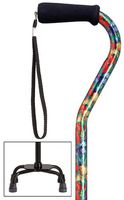 Fashion Quad Cane - Small Base - Summer Garden