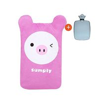 Hot water bottle Children hot water bottle Hot water bottle pink Rubber transparent hot water bottle .8l-pinkC