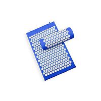 Acupressure Mat Massage Relaxation Device Shakti Mat Chinese Acupuncture Mat Spike Mat with Pillow,Blue
